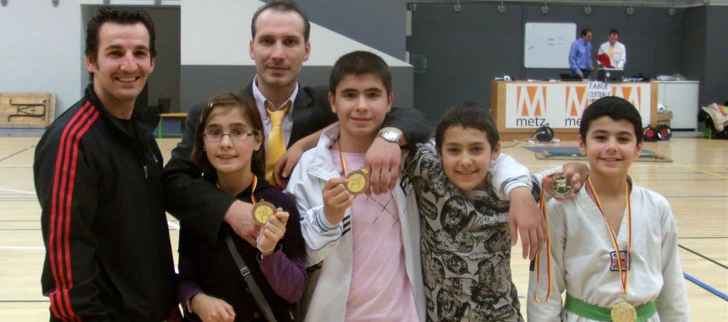 Quatre combattants sur le podium